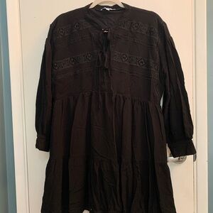 Antonio Melani peasant style dress. Black size 14